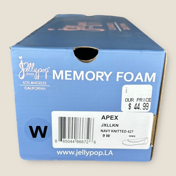 Jelly Pop Navy, Knit, Round Toe Flats with Memory Foam Inserts - Picture 8 of 8